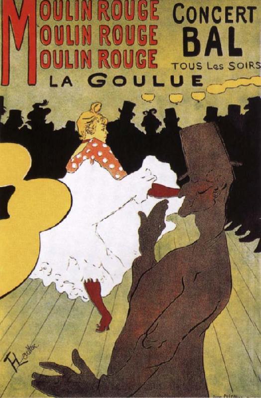 Henri de toulouse-lautrec La Goulue,Dance at the Moulin Rouge Norge oil painting art